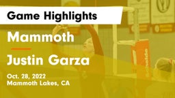 Mammoth  vs Justin Garza Game Highlights - Oct. 28, 2022