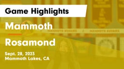 Mammoth  vs Rosamond  Game Highlights - Sept. 28, 2023