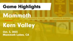 Mammoth  vs Kern Valley  Game Highlights - Oct. 3, 2023