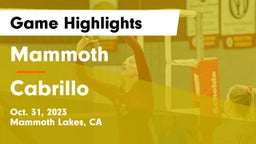 Mammoth  vs Cabrillo  Game Highlights - Oct. 31, 2023
