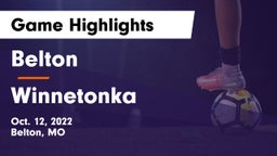 Belton  vs Winnetonka  Game Highlights - Oct. 12, 2022