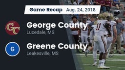 Recap: George County  vs. Greene County  2018