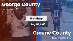 Matchup: George County vs. Greene County  2019