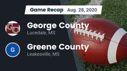 Recap: George County  vs. Greene County  2020