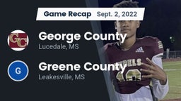 Recap: George County  vs. Greene County  2022