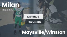 Matchup: Milan vs. Maysville/Winston 2018