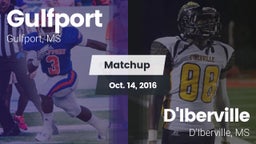 Matchup: Gulfport vs. D'Iberville  2016