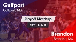 Matchup: Gulfport vs. Brandon  2016