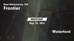 Matchup: Frontier vs. Waterford  2016