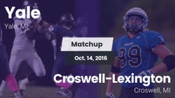 Matchup: Yale vs. Croswell-Lexington  2016
