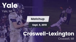Matchup: Yale vs. Croswell-Lexington  2019
