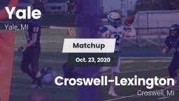 Matchup: Yale vs. Croswell-Lexington  2020