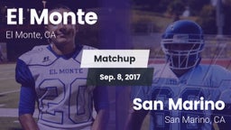 Matchup: El Monte vs. San Marino  2017
