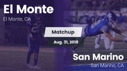 Matchup: El Monte vs. San Marino  2018