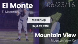 Matchup: El Monte vs. Mountain View  2018