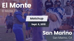 Matchup: El Monte vs. San Marino  2019