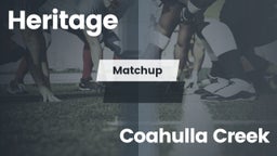 Matchup: Heritage vs. Coahulla Creek  2016