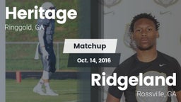 Matchup: Heritage vs. Ridgeland  2016