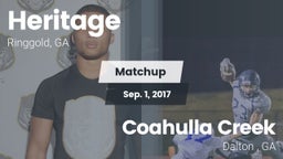Matchup: Heritage vs. Coahulla Creek  2017