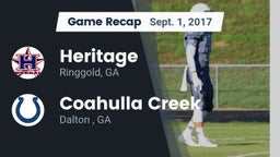Recap: Heritage  vs. Coahulla Creek  2017