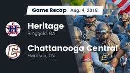 Recap: Heritage  vs. Chattanooga Central  2018