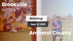Matchup: Brookville vs. Amherst County  2018