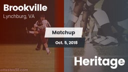 Matchup: Brookville vs. Heritage  2018