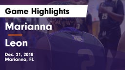 Marianna  vs Leon  Game Highlights - Dec. 21, 2018