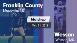 Matchup: Franklin County vs. Wesson  2016