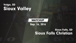 Matchup: Sioux Valley vs. Sioux Falls Christian  2016