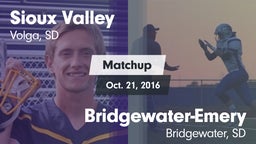 Matchup: Sioux Valley High Sc vs. Bridgewater-Emery  2016