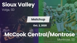 Matchup: Sioux Valley High Sc vs. McCook Central/Montrose  2020