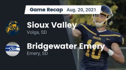 Recap: Sioux Valley  vs. Bridgewater Emery 2021