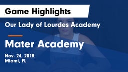 Our Lady of Lourdes Academy vs Mater Academy Game Highlights - Nov. 24, 2018