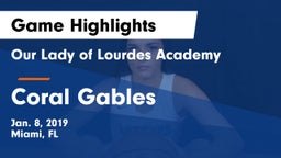 Our Lady of Lourdes Academy vs Coral Gables  Game Highlights - Jan. 8, 2019