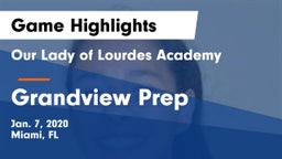 Our Lady of Lourdes Academy vs Grandview Prep Game Highlights - Jan. 7, 2020