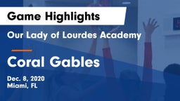 Our Lady of Lourdes Academy vs Coral Gables Game Highlights - Dec. 8, 2020