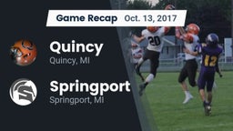 Recap: Quincy  vs. Springport  2017