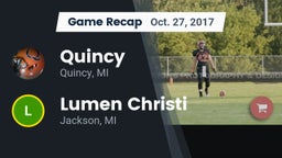 Recap: Quincy  vs. Lumen Christi  2017