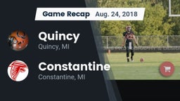 Recap: Quincy  vs. Constantine  2018