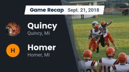 Recap: Quincy  vs. Homer  2018