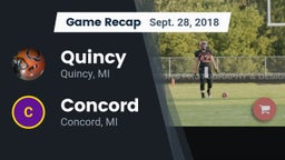 Recap: Quincy  vs. Concord  2018