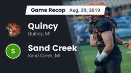 Recap: Quincy  vs. Sand Creek  2019