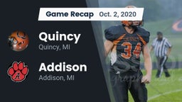 Recap: Quincy  vs. Addison  2020