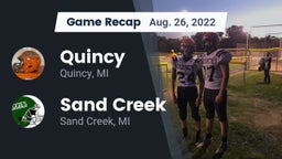 Recap: Quincy  vs. Sand Creek  2022