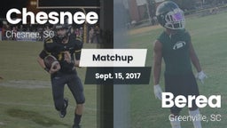 Matchup: Chesnee vs. Berea  2017