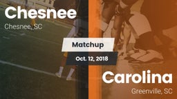 Matchup: Chesnee vs. Carolina  2018