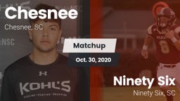Matchup: Chesnee vs. Ninety Six  2020