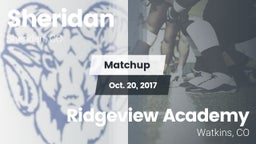 Matchup: Sheridan vs. Ridgeview Academy  2017