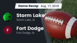 Recap: Storm Lake  vs. Fort Dodge  2018